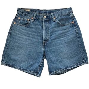 LEVI'S 501 Premium Denim Shorts Classic Blue Wash